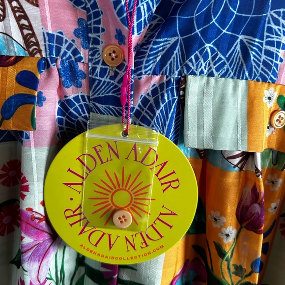 NEW ALDEN ADAIR women's heather dress in floral Size Large. - Picture 4 of 9